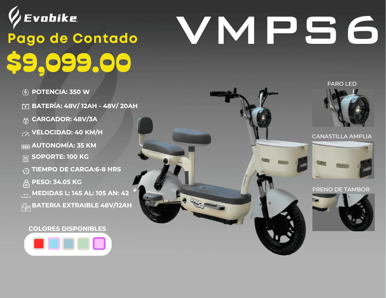 VMPS6 — ficha del catálogo EVOBIKE